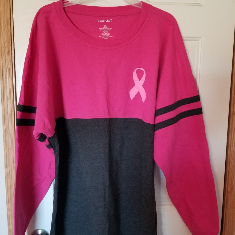 Breast Cancer Heavy Weight Believe T-shirt 2X